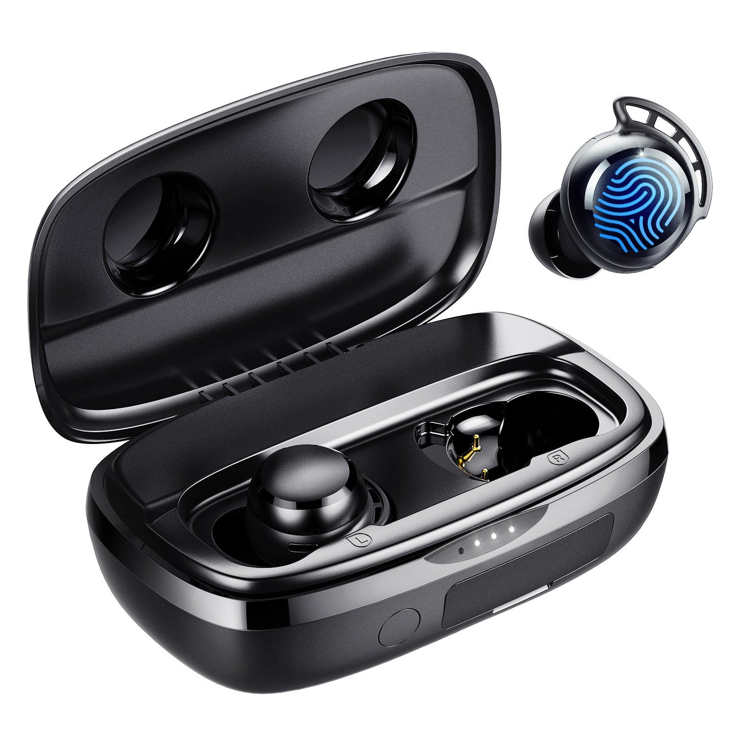 Tribit FlyBuds 3 Kopfhörer Kabellos Bluetooth 5.2 Bluetooth-Kopfhörer (Voice Assistant, Bluetooth, A2DP Bluetooth, AVRCP Bluetooth, HFP) Schwarz