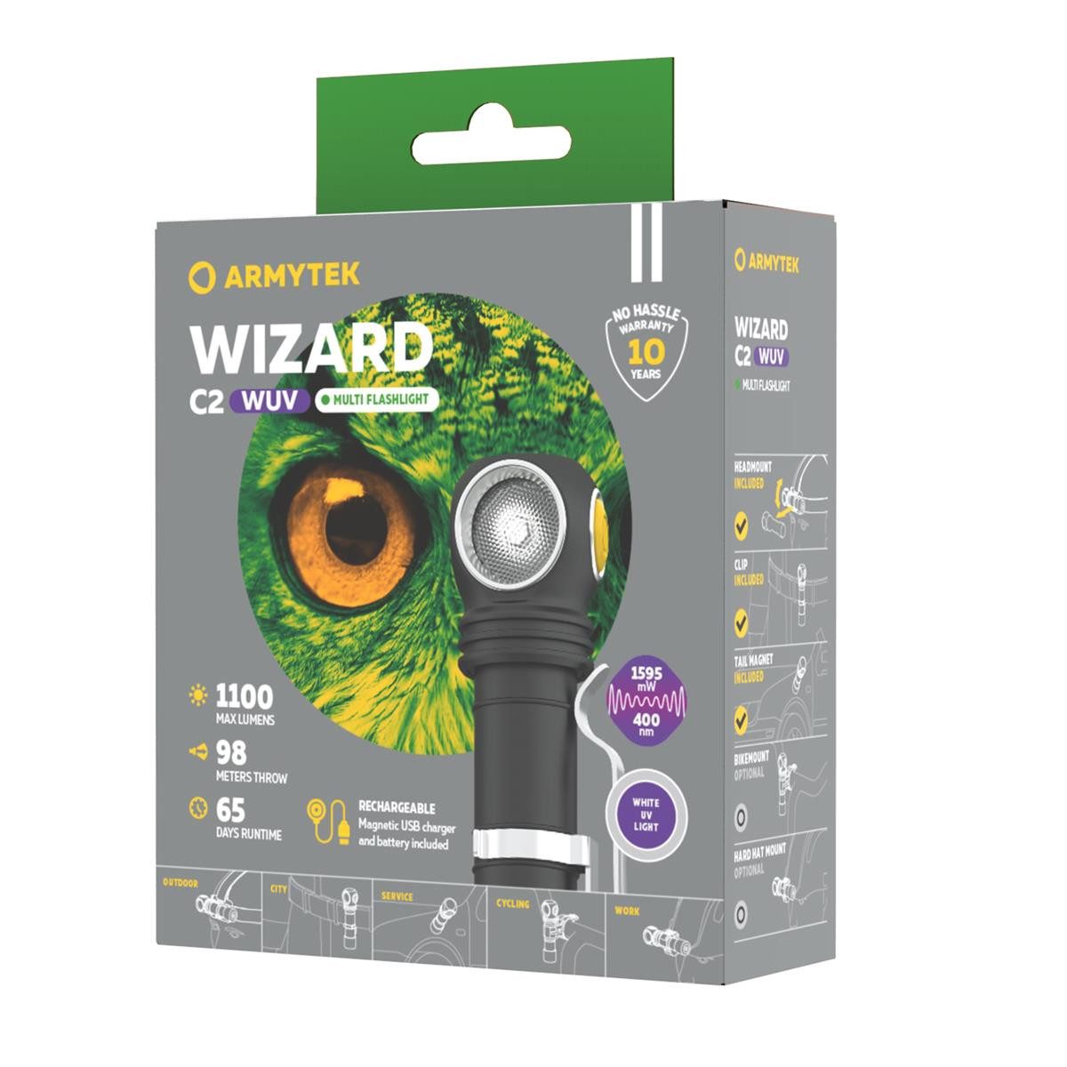 Armytek LED Taschenlampe Armytek Wizard C2 WUV Taschenlampe, 1100 lm, weiß günstig online kaufen