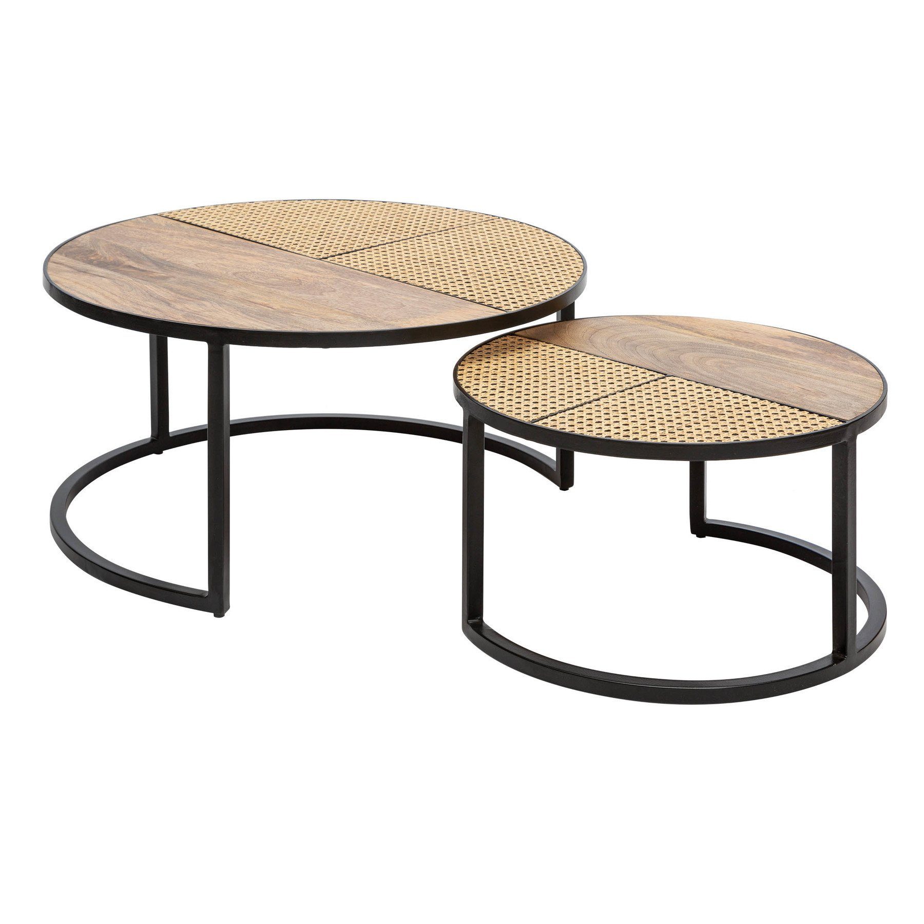 Couchtisch VIENNA LOUNGE Ø70cm natur / schwarz
