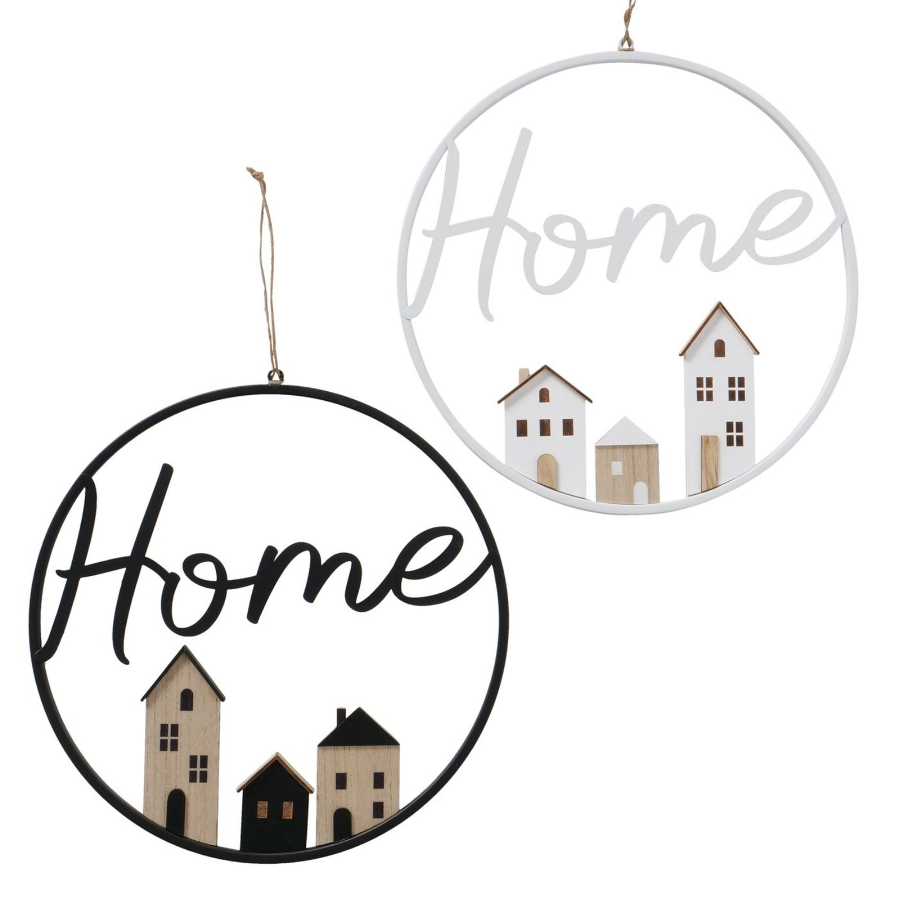 BOLTZE Wandbild, Home, Cut Out HOME Wandrelief Metallschild Modell Rumba in weiß