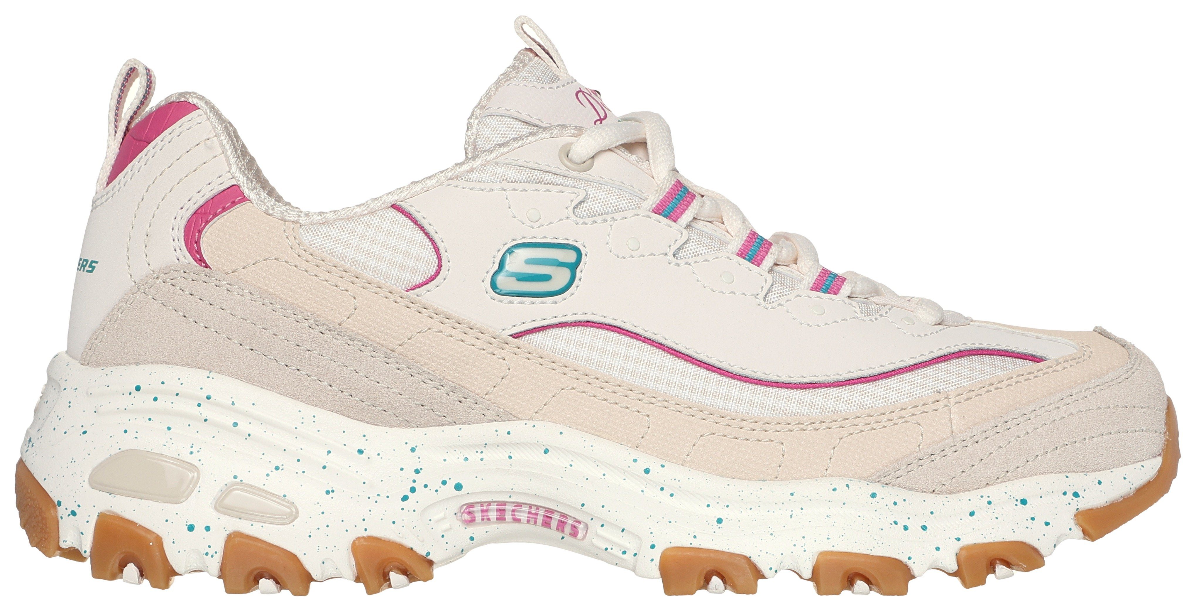 Skechers D'LITES-BOLD VIEWS Sneaker, Freizeitschuh, Halbschuh, Schnürschuh mit Air-Cooled Memory Foam