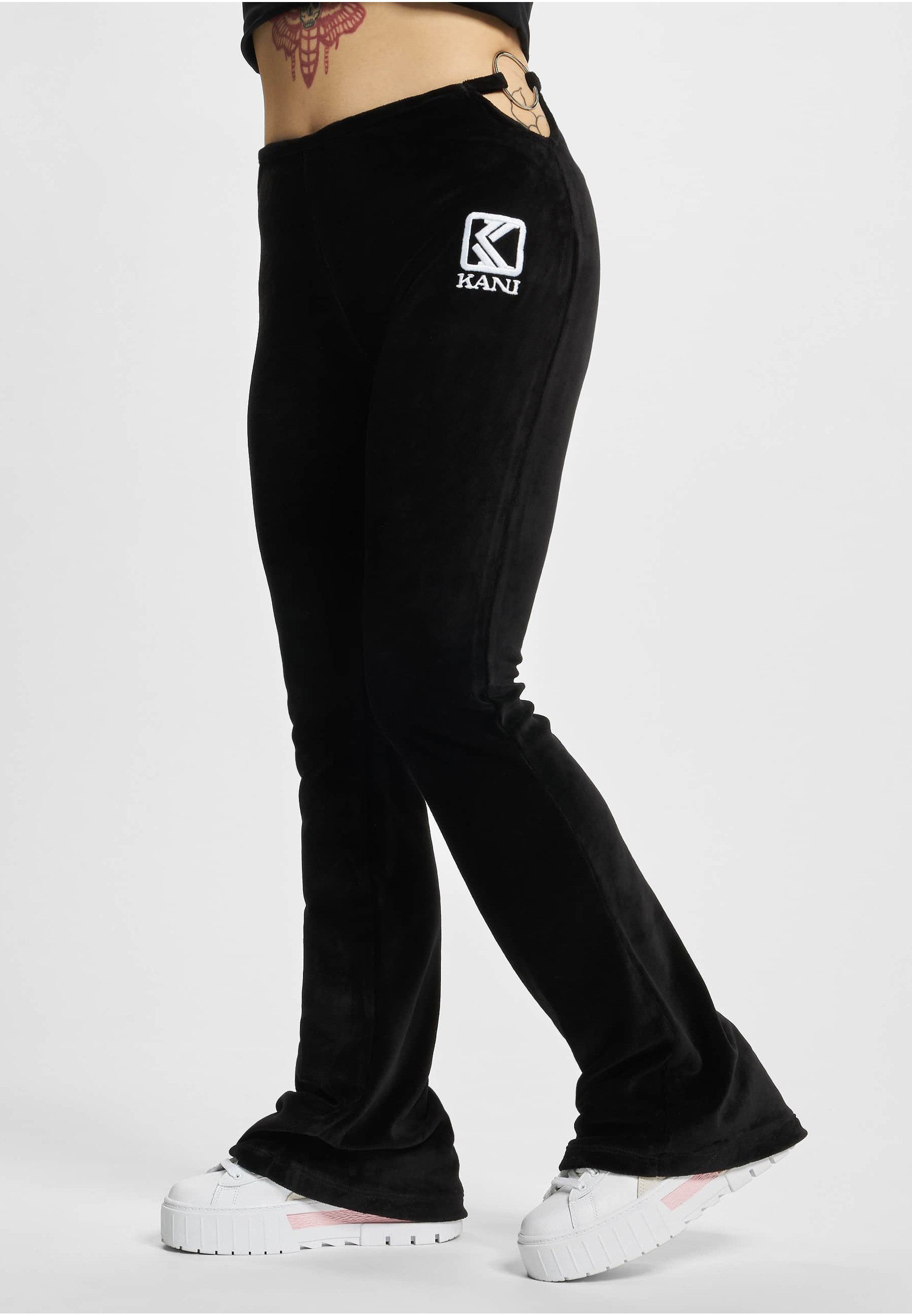 Karl Kani Leggings Karl Kani Damen KW223-016-1 KK OG Velvet Flared Leggings (1-tlg)