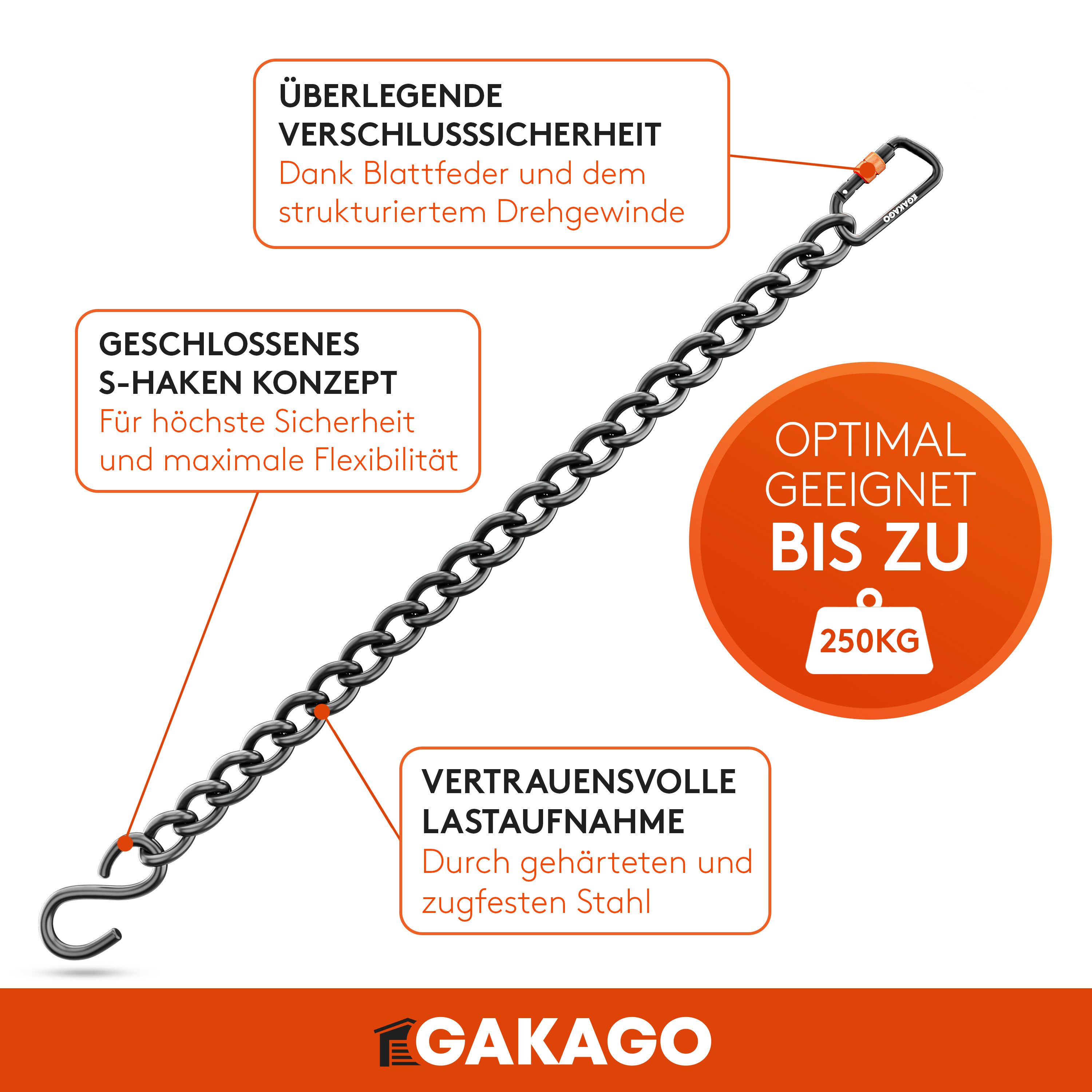 Gakago Deckenhaken Verlängerungskette, als Hängesessel Kette, günstig online kaufen