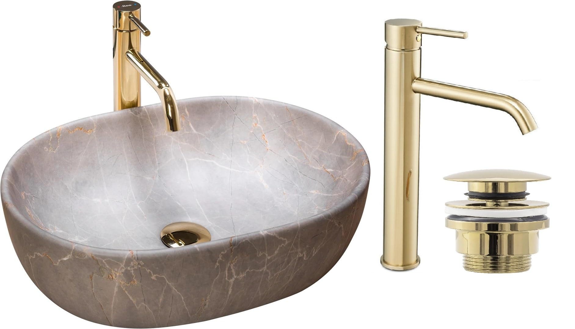GTM Design Aufsatzwaschbecken AMELIA Modern Waschbecken günstig online kaufen