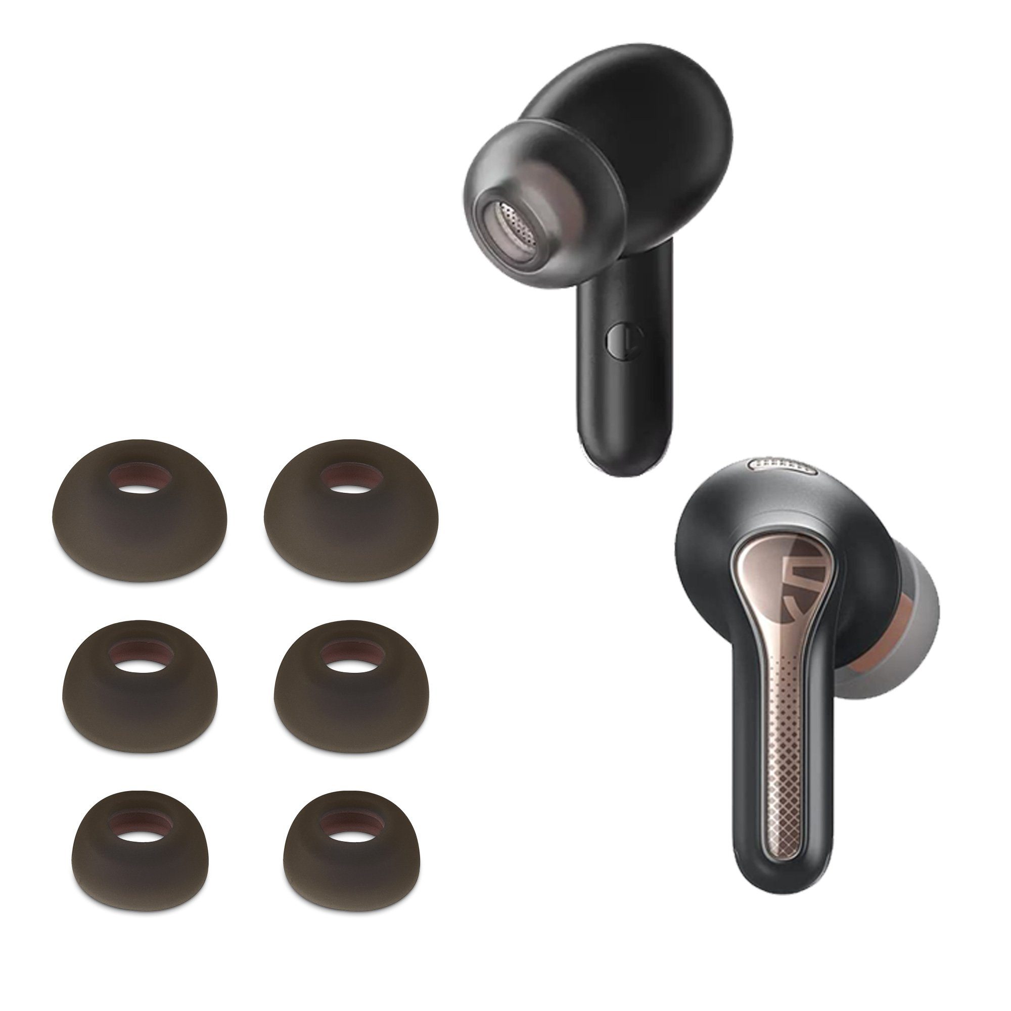 kwmobile 6x Polster für SoundPeats Capsule 3 Pro Ohrpolster (3 Größen - Silikon Ohrstöpsel In-Ear Kopfhörer)