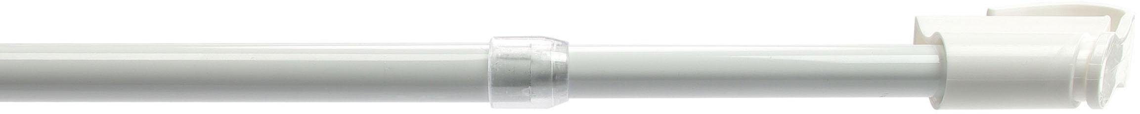 Scheibenstange, Liedeco, Ø 12 mm, 1-läufig, ausziehbar, ohne Bohren, geklemmt weiß | Scheibengardinenstangen