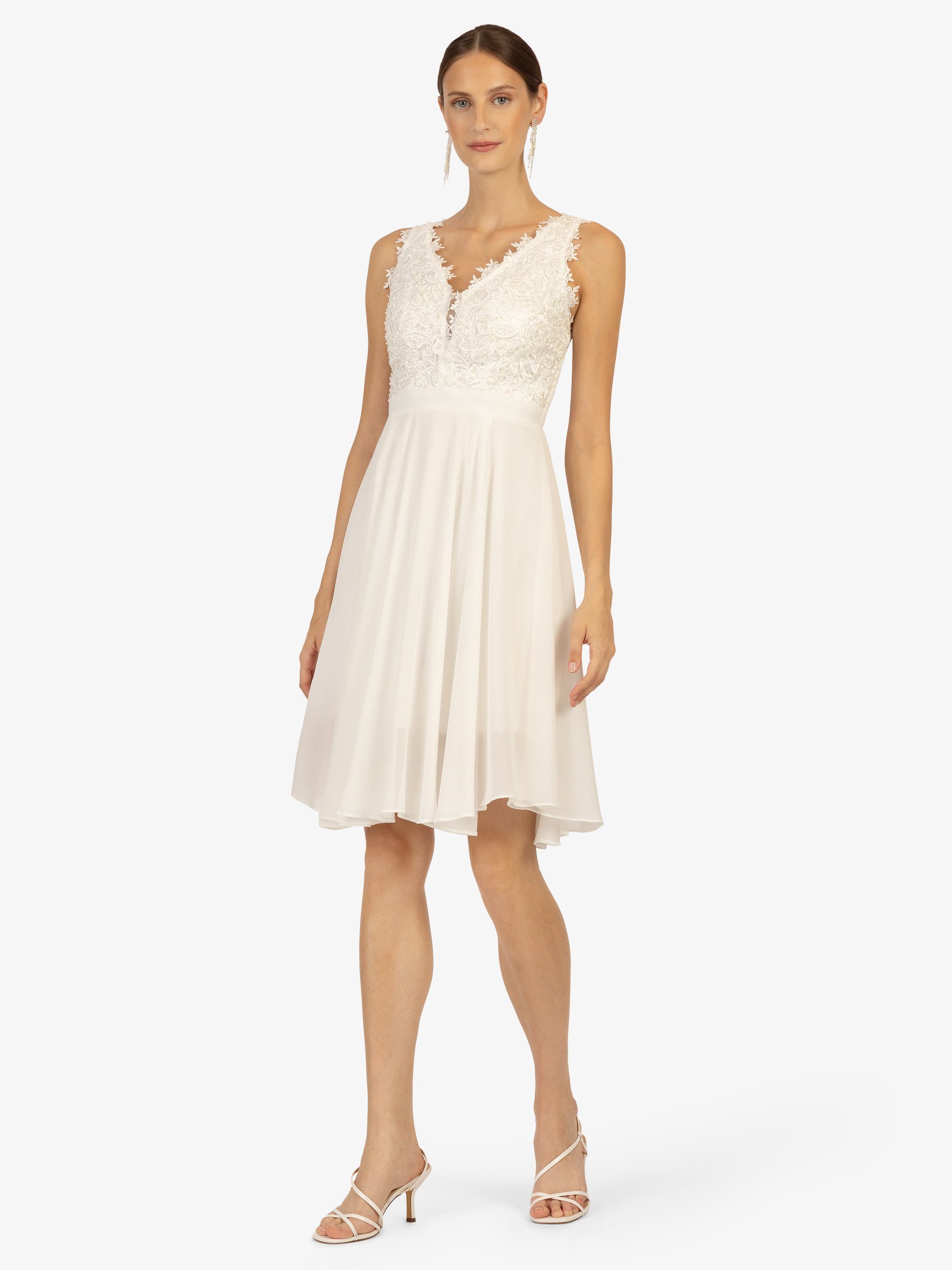 Kraimod Cocktailkleid mit weitem Rockpart aus zartem Chiffon