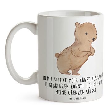 Mr. & Mrs. Panda Tasse Bär Spastik - Weiß - Geschenk, Kaffeebecher, Tasse Sprüche, Porzellan, Keramik, Langlebige Designs