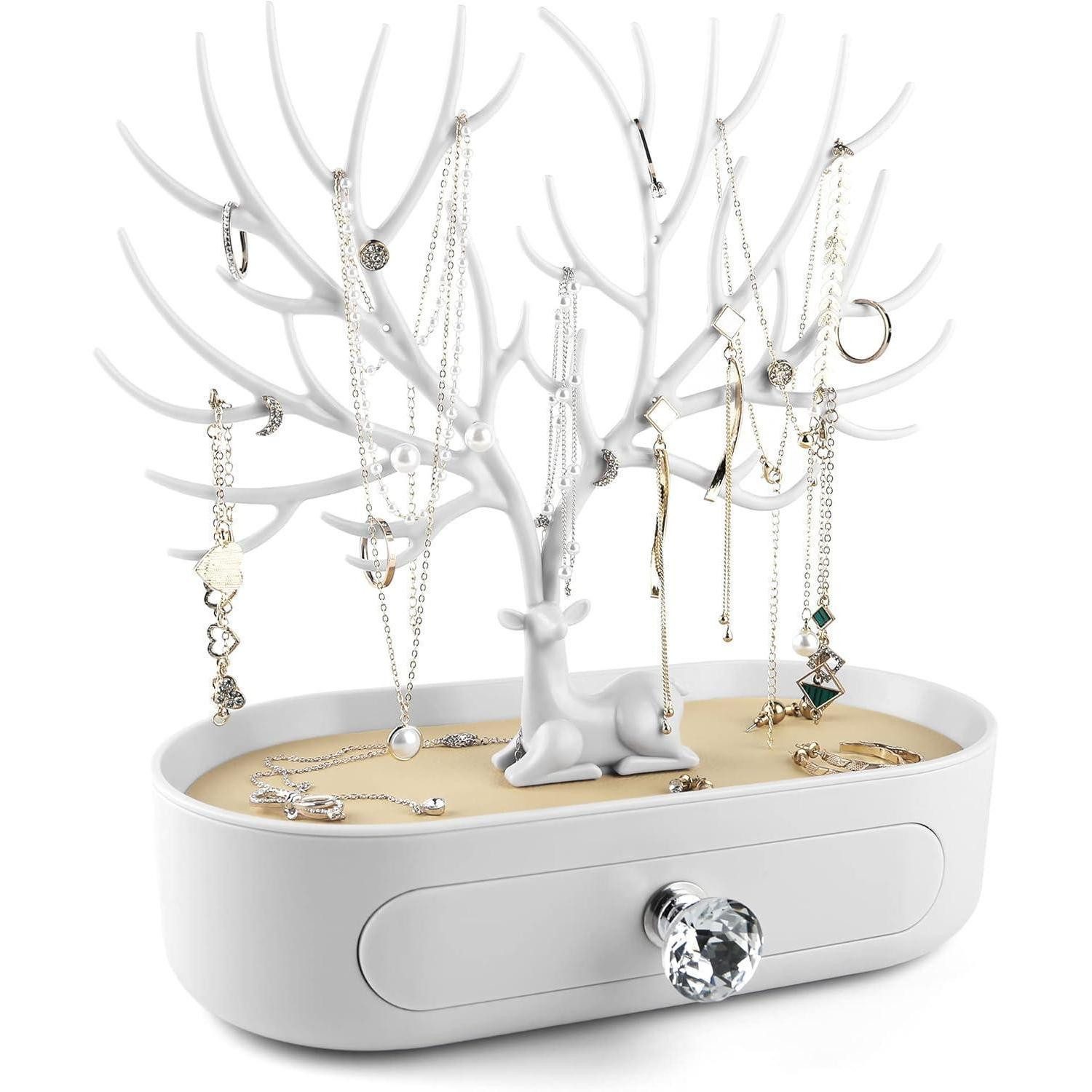 LuxusKollektion Ohrring und Ketten Set Geweih Schmuckständer mit Schublade günstig online kaufen