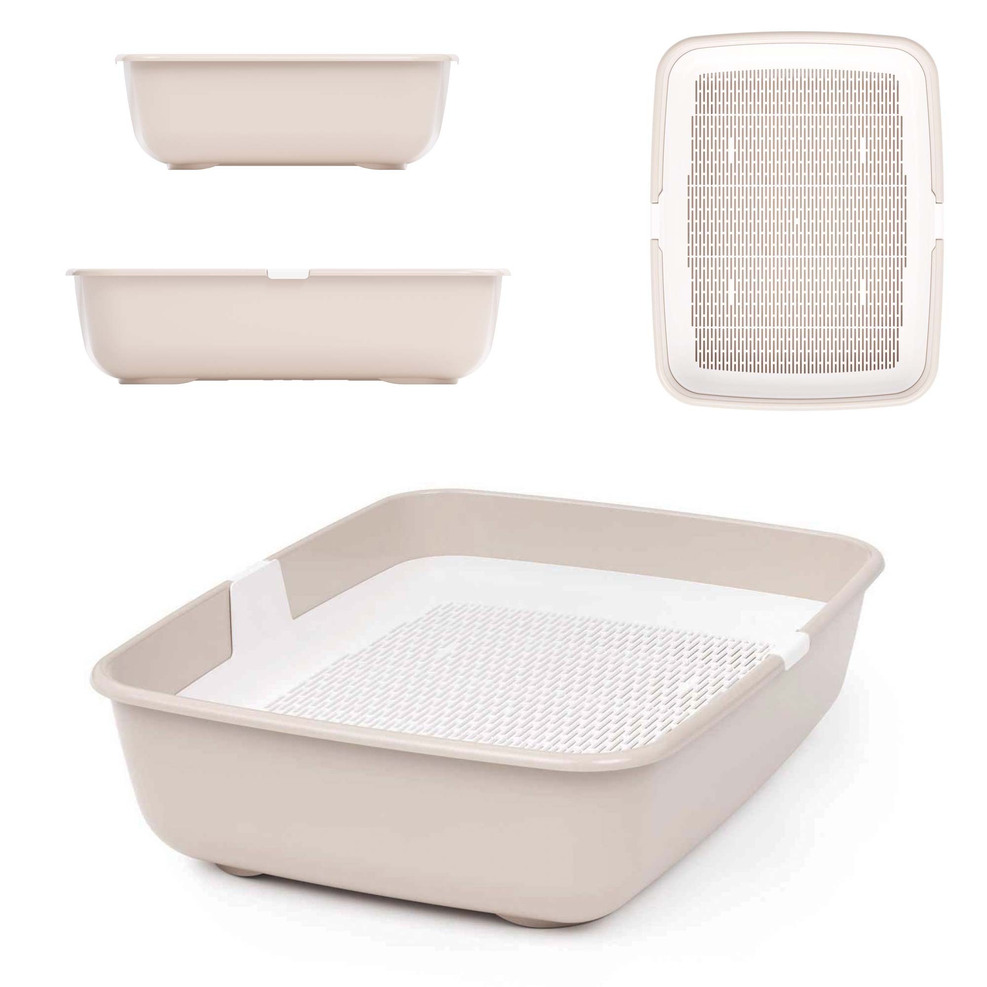 4BIG.fun Katzentoilette Katzentoilette Reinigungssieb Schalentoilette Groß