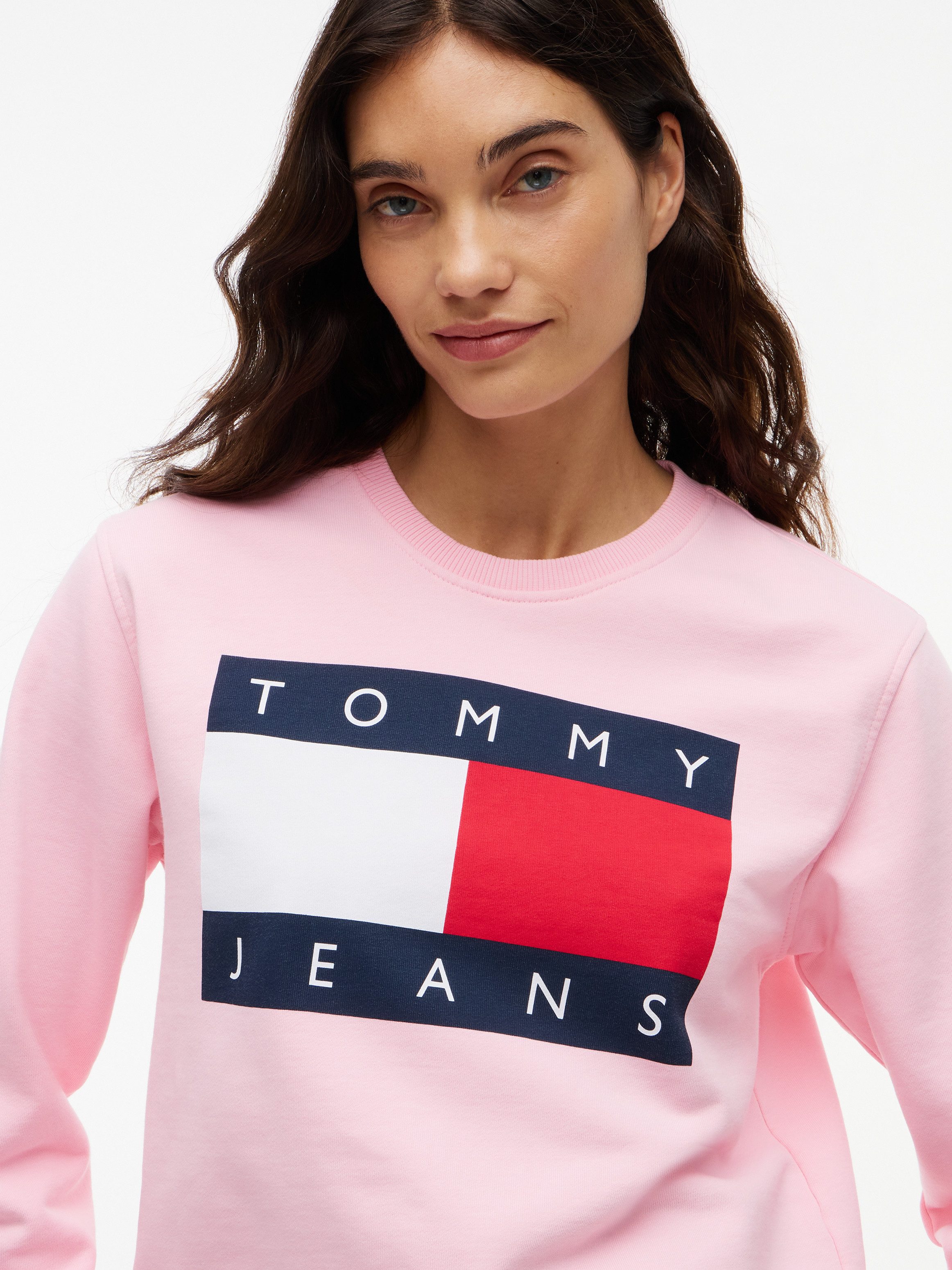 Tommy Jeans Sweatshirt TJW REG FLAG CREW Baumwolle