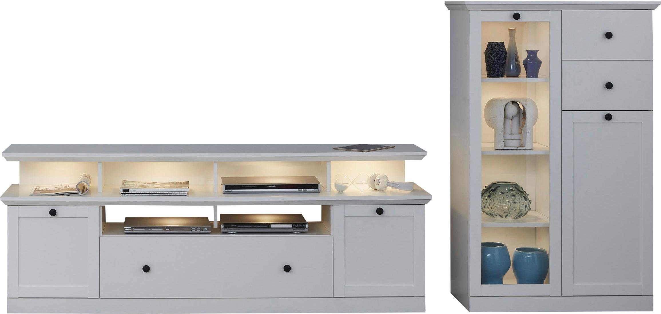 Home affaire Wohnwand Örebro, (Set, 2-St), zeitloser Landhausstil, mit Voll günstig online kaufen