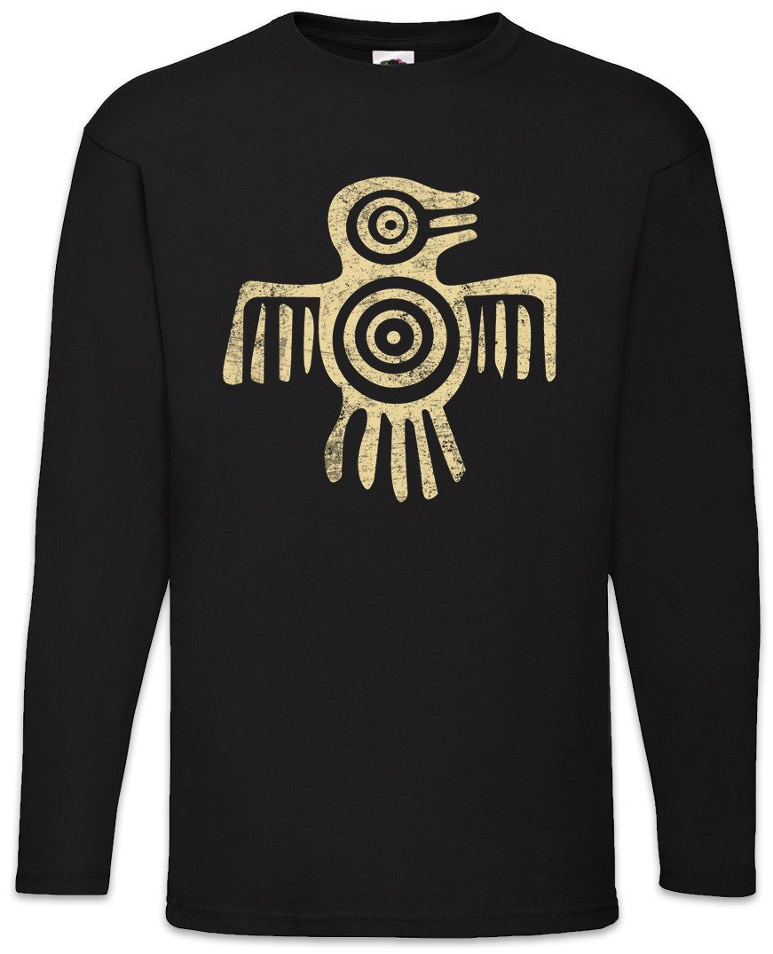 Langarmshirt Aztec Bird II Langarm T-Shirt Native Indian American Azteken Sign Maya