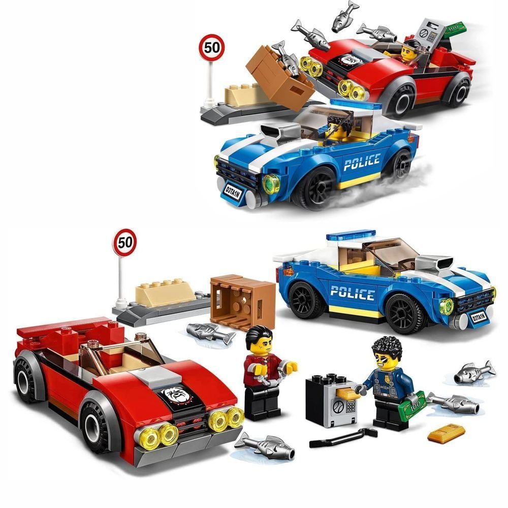 LEGO® Polizei Verfolgungsjagd LEGO ® City Bausatz 60242 Spielbausteine günstig online kaufen