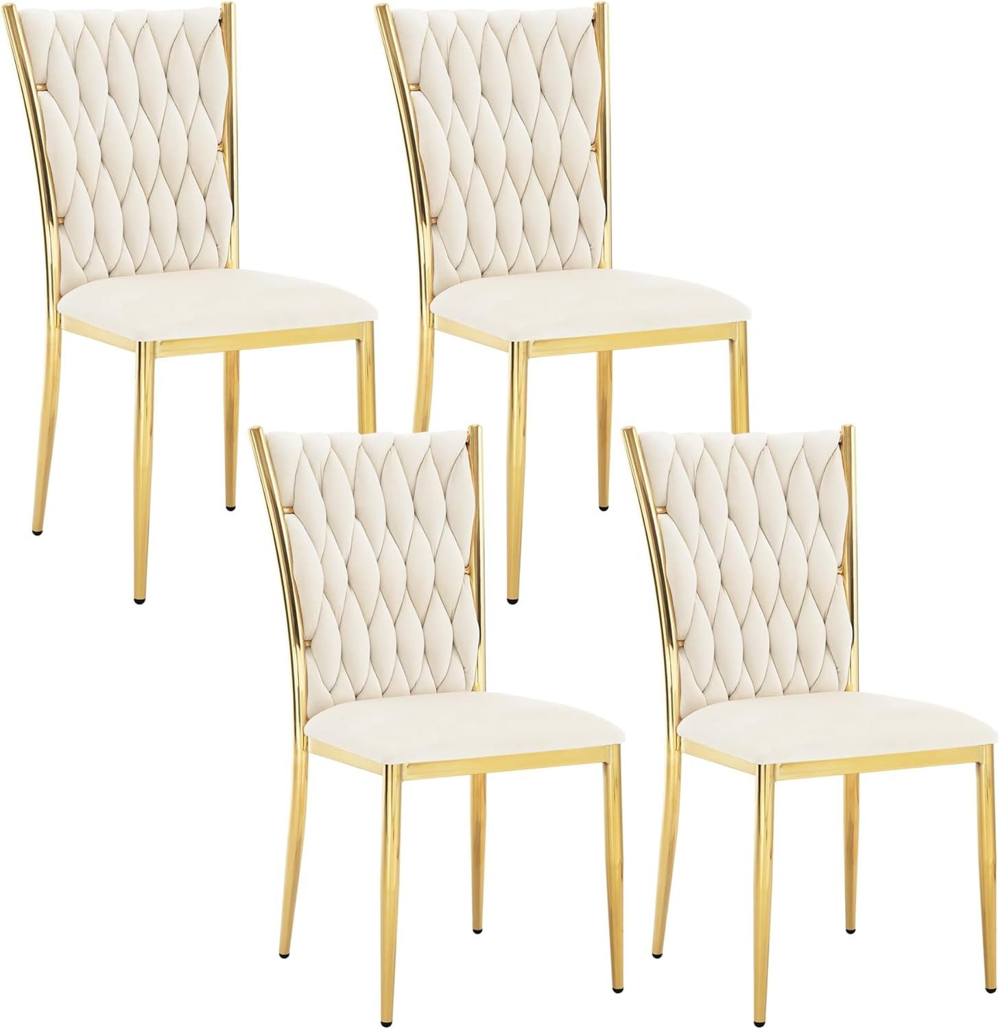 Woltu Polsterstuhl (4 St), Samt Stühle Esszimmer, Esszimmerstühle, hohe Rüc günstig online kaufen