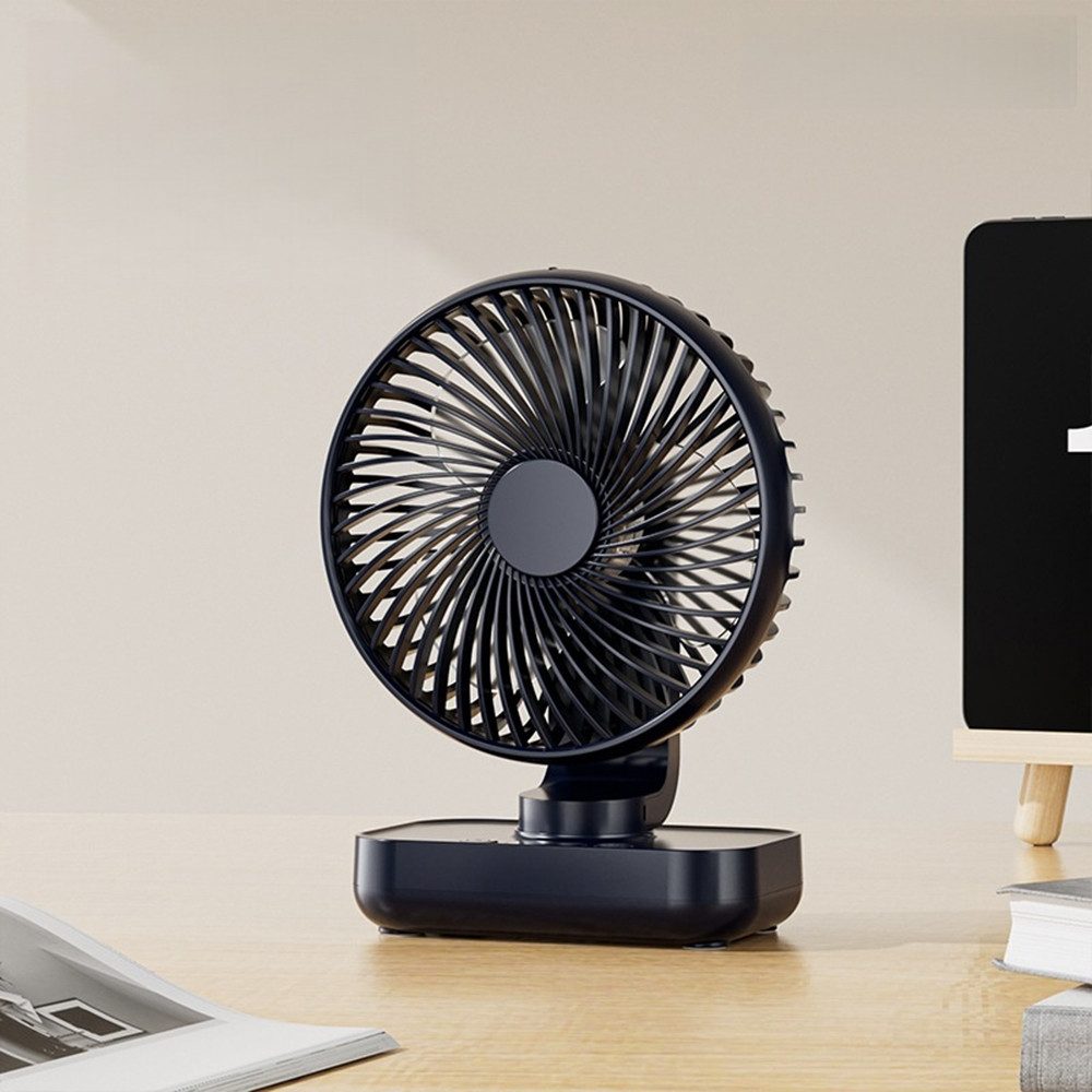 Minicloss Tischventilator Tischventilator Automatisch Oszillierend für Büro, Zuhause, Leise 30 dB, USB-C, LED Display, Abnehmbar, 4 Geschwindigkeiten