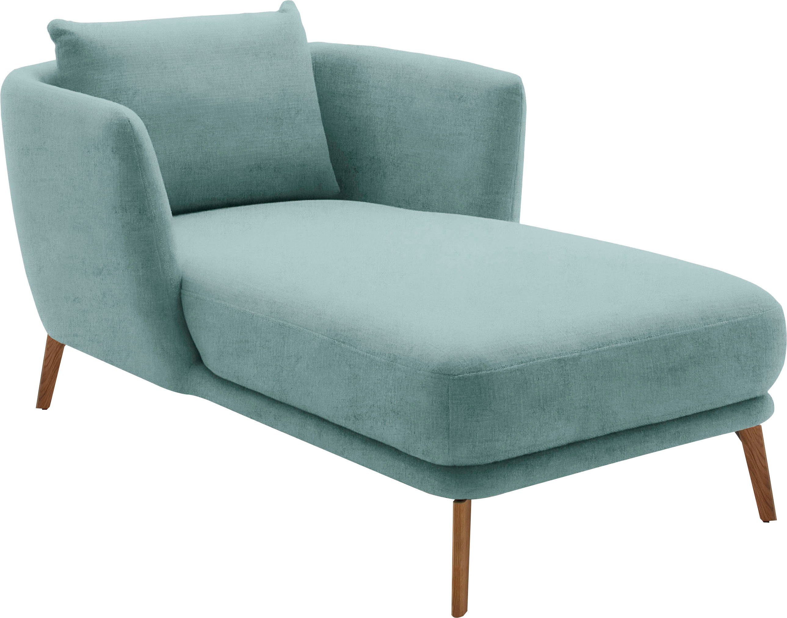SCHÖNER WOHNEN-Kollektion Chaiselongue Pearl - 5 Jahre Hersteller-Garantie, auch in Bouclé. Füße Massivholz, Loveseat und Loungesessel, Maße (B/H/T): 101/71/161 cm
