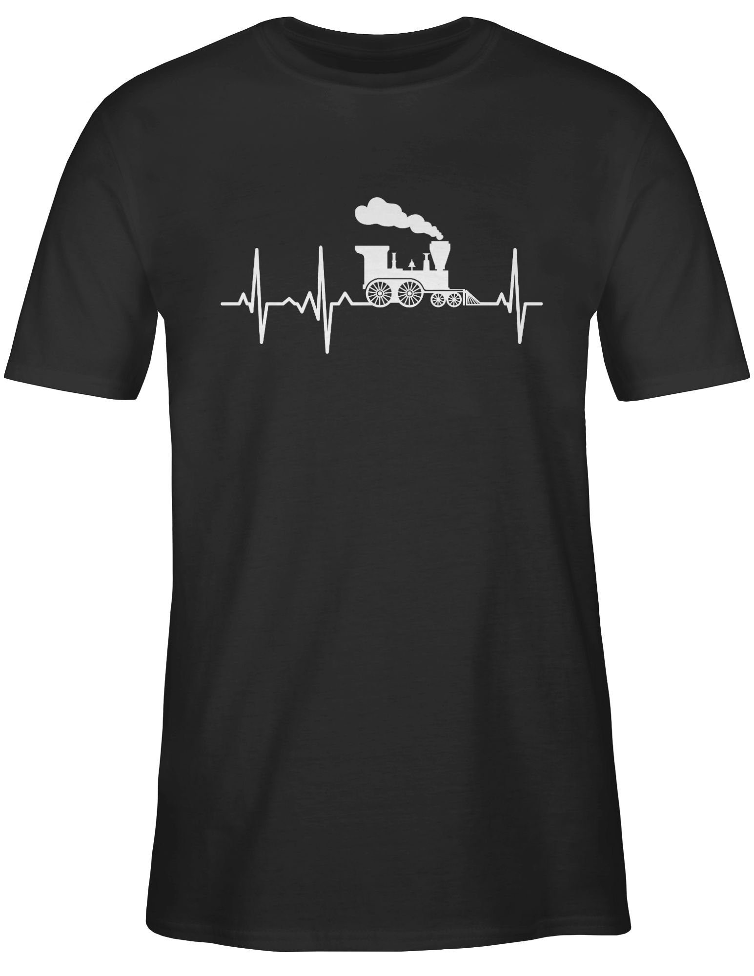 Shirtracer T-Shirt Dampflok Herzschlag weiß Hobby Outfit