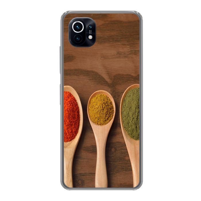 MuchoWow Handyhülle Schöpfkelle - Kräuter - Lebensmittel - Gewürze - Tisch Phone Case Handyhülle Xiaomi Mi 11 Silikon Schutzhülle