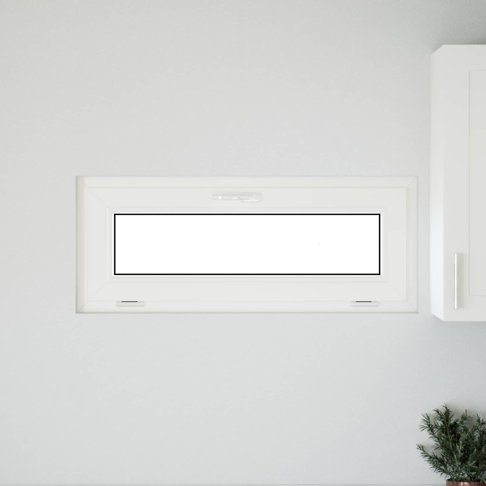 vidaXL Fenster Kellerfenster RISOR 100 x 40 cm PVC und Glas Anthrazit, (1 St)