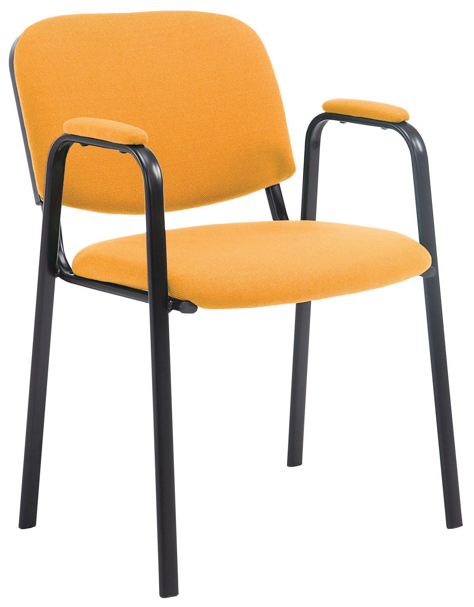 CLP Besucherstuhl Ken Pro (1er, 1 St), stapelbar, Stoffbezug, Armlehnen