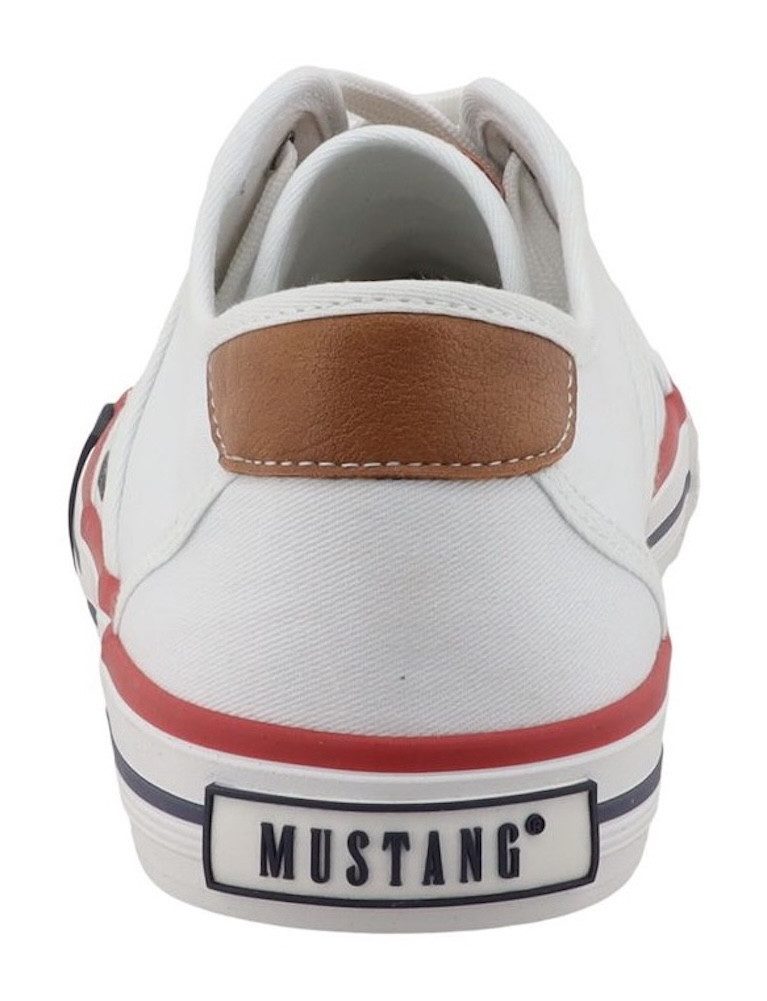 Mustang Shoes Calogero Sneaker Freizeitschuh, Halbschuh, Schnürschuh mit modischen Kontrastnähten