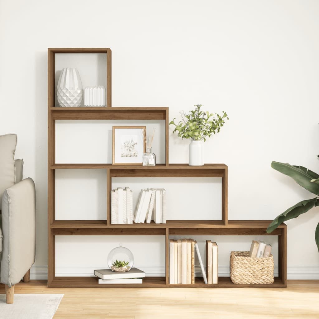 vidaXL Bücherregal Raumteiler-Bücherregal 4 Stufen Artisan-Eiche günstig online kaufen