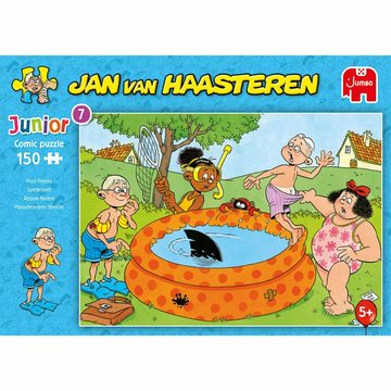Jumbo Spiele Puzzle Jan van Haasteren Junior Streiche im Pool, 150 Puzzleteile
