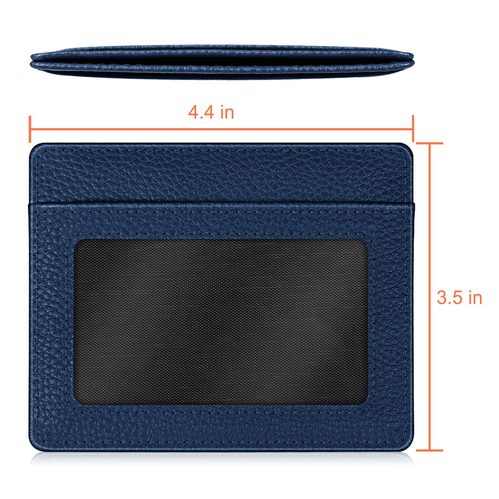 Fintie Mini Geldbörse Flache Kartenetui Ausweishülle, Premium Kunstleder RFID Schutz, Slim Geldbeutel Kreditkartenetui mit ID-Fenster & Schnellzugriff-Fach