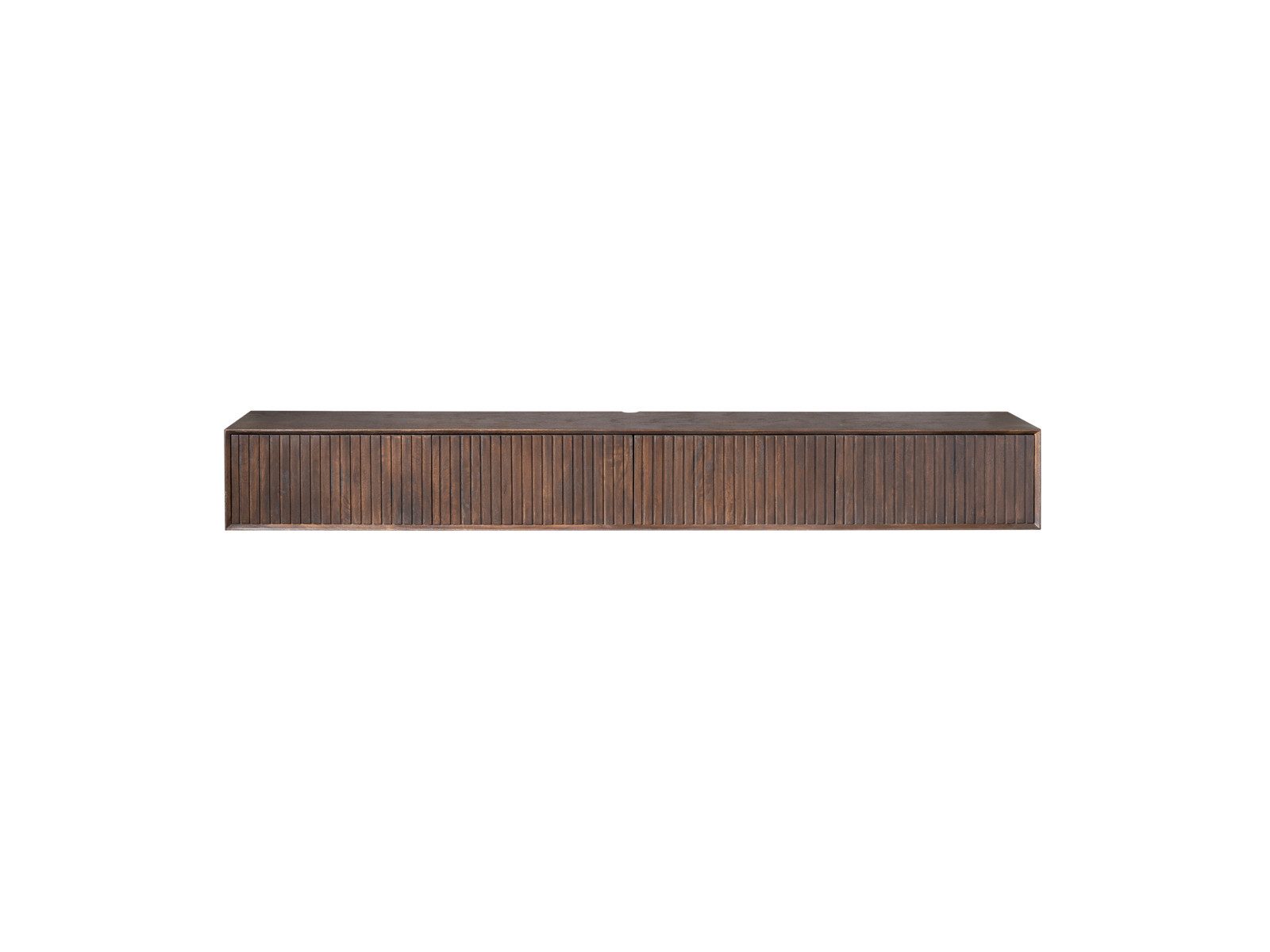 Villa Möbel TV-Board (Packung, 1 St., 1 St. TV Möbel), aus Mangoholz mit elegantem Lamellenmuster und Push-to-Open.