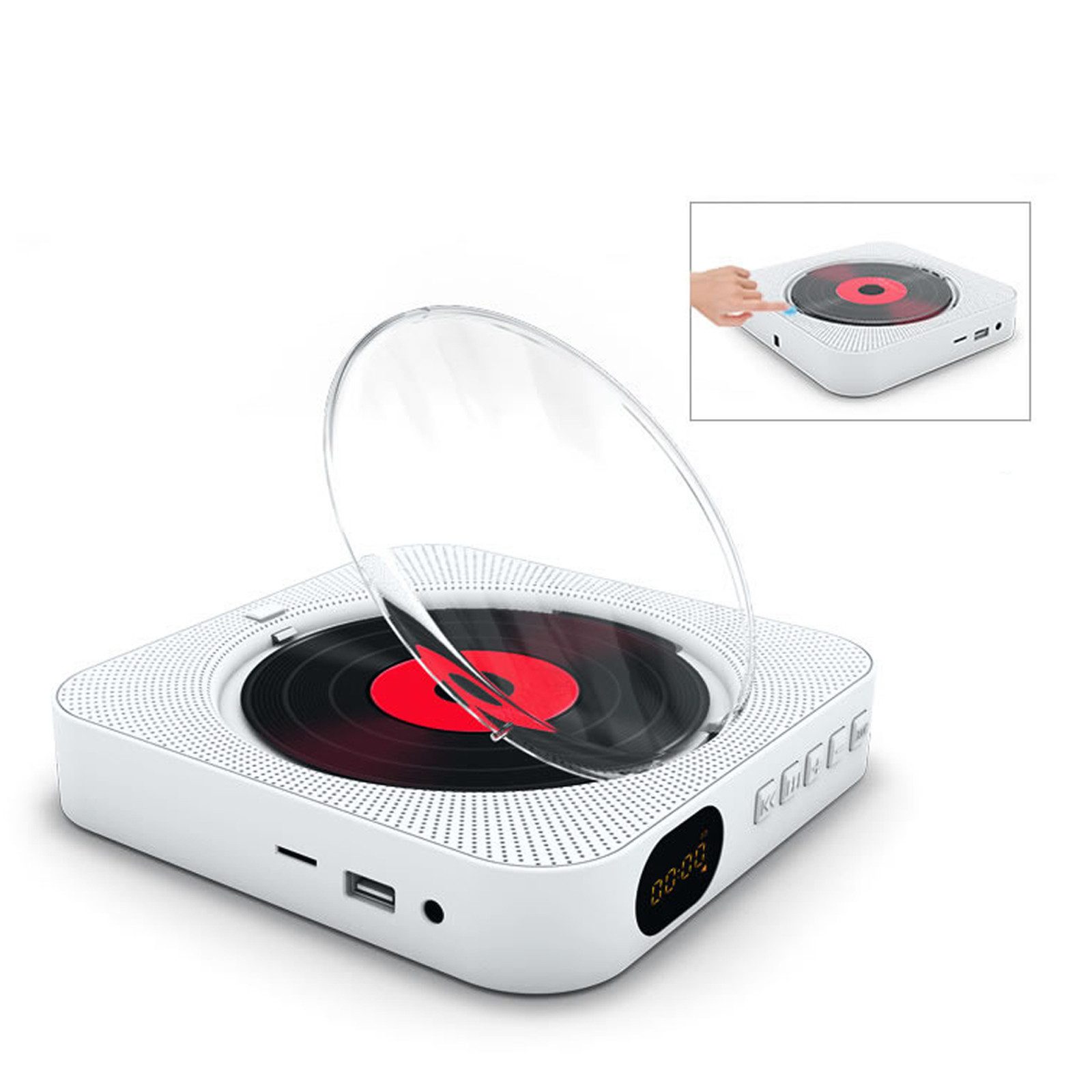 Wandmontierbarer Musik Player Home Audio Tragbarer Desktop Bluetooth CD-Player