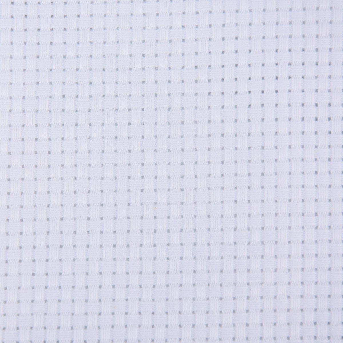 SCHÖNER LEBEN. Stoff Creativ Company Aida Stickstoff 35 Kästchen pro 10cm weiß 50x50cm