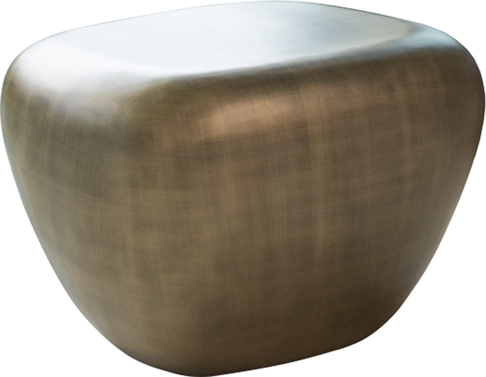 DELIFE Couchtisch Caramia, Metallic Gold 65x55 cm Couchtisch