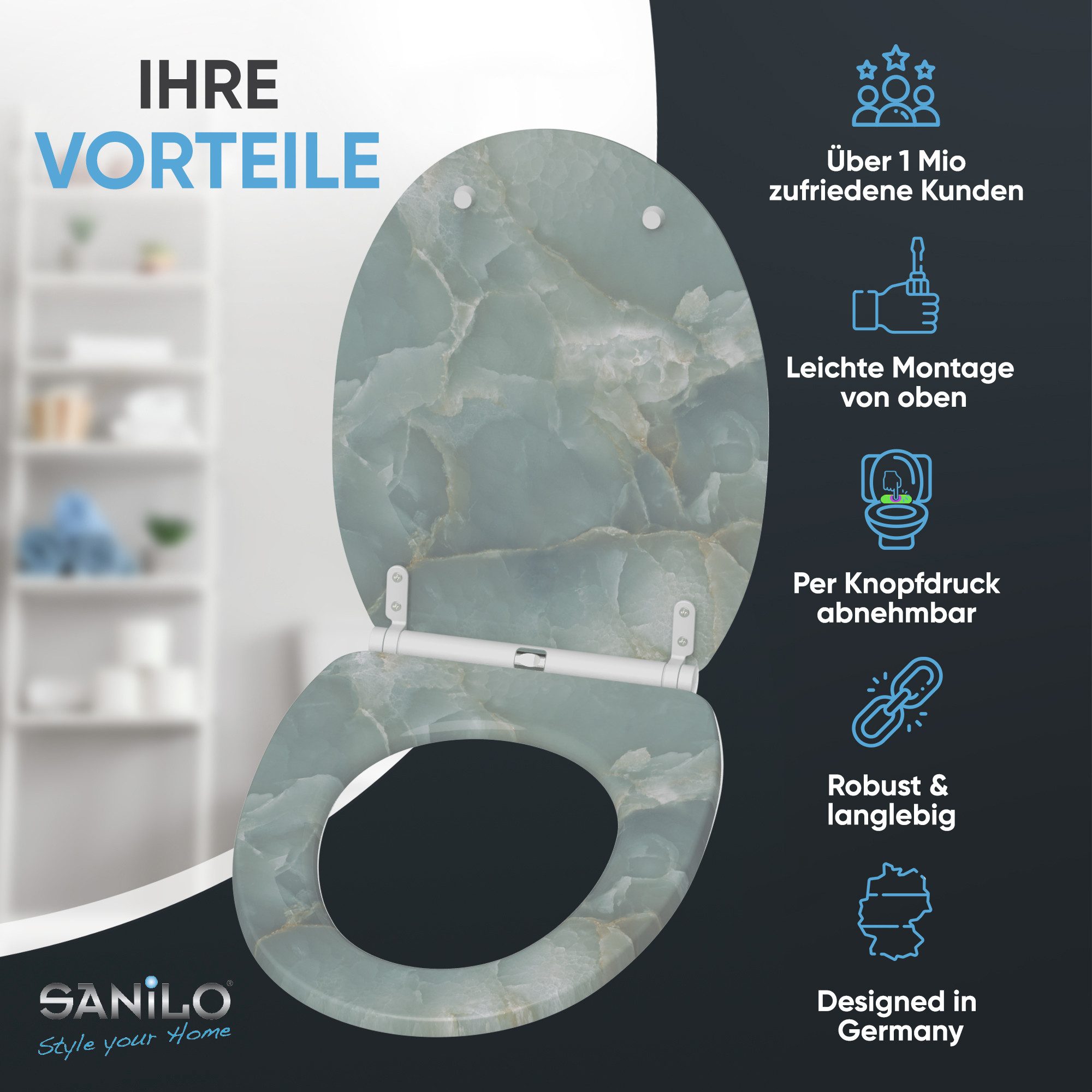 Sanilo WC-Sitz mit Absenkautomatik & Top Fix in vielen Designs, hochwertig, günstig online kaufen