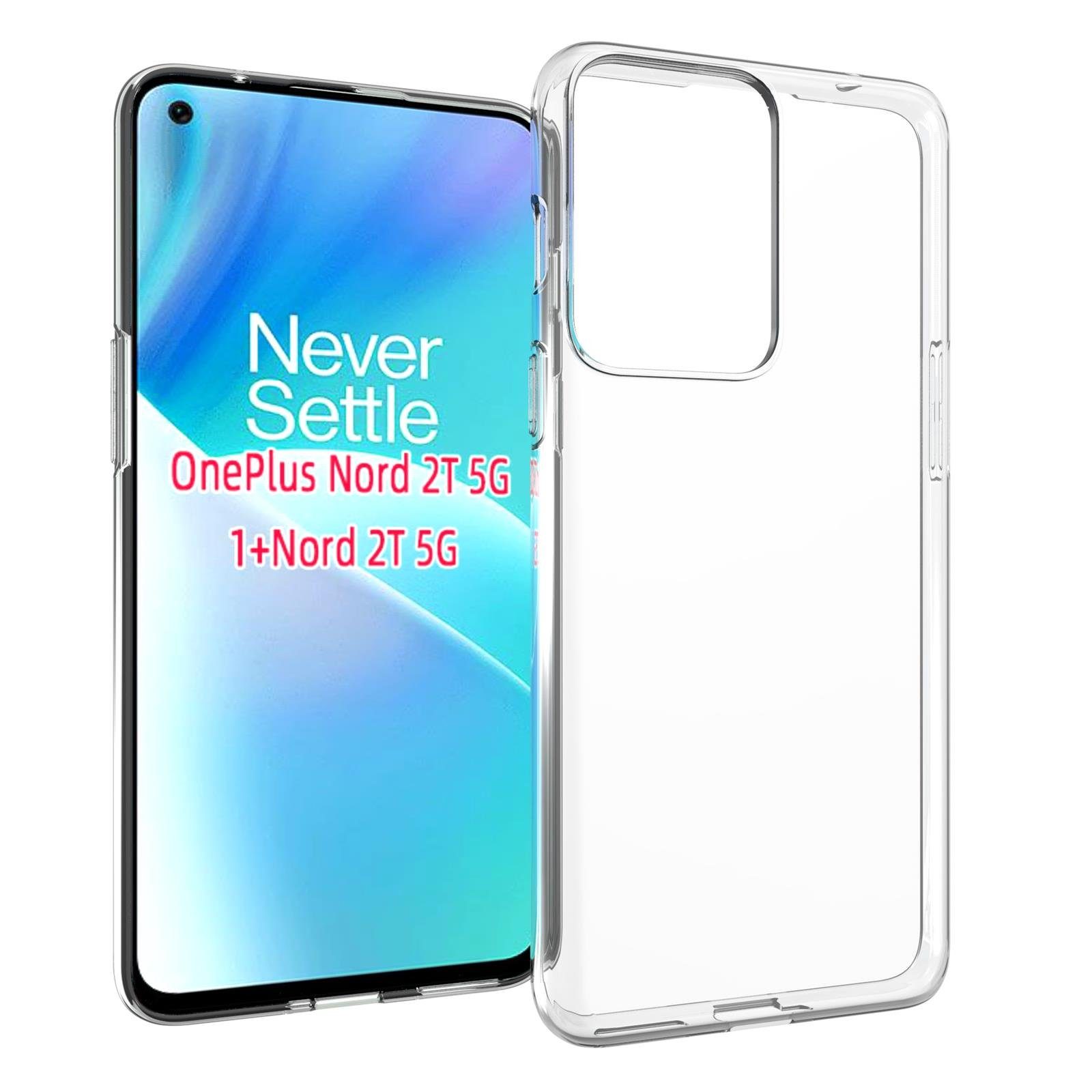 CoverKingz Handyhülle Hülle für OnePlus Nord 2T 5G Handyhülle Silikon Cover Case Bumper klar