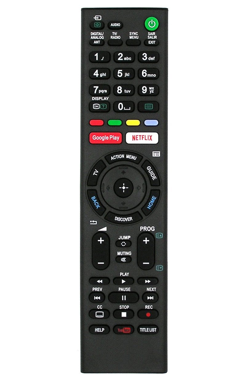 Alltro Ersatz Fernbedienung für SONY TV RMF-TX200 / RMF-TX200E Fernbedienung (Mit YouTube-, Google Play-, Netflix-Tasten)