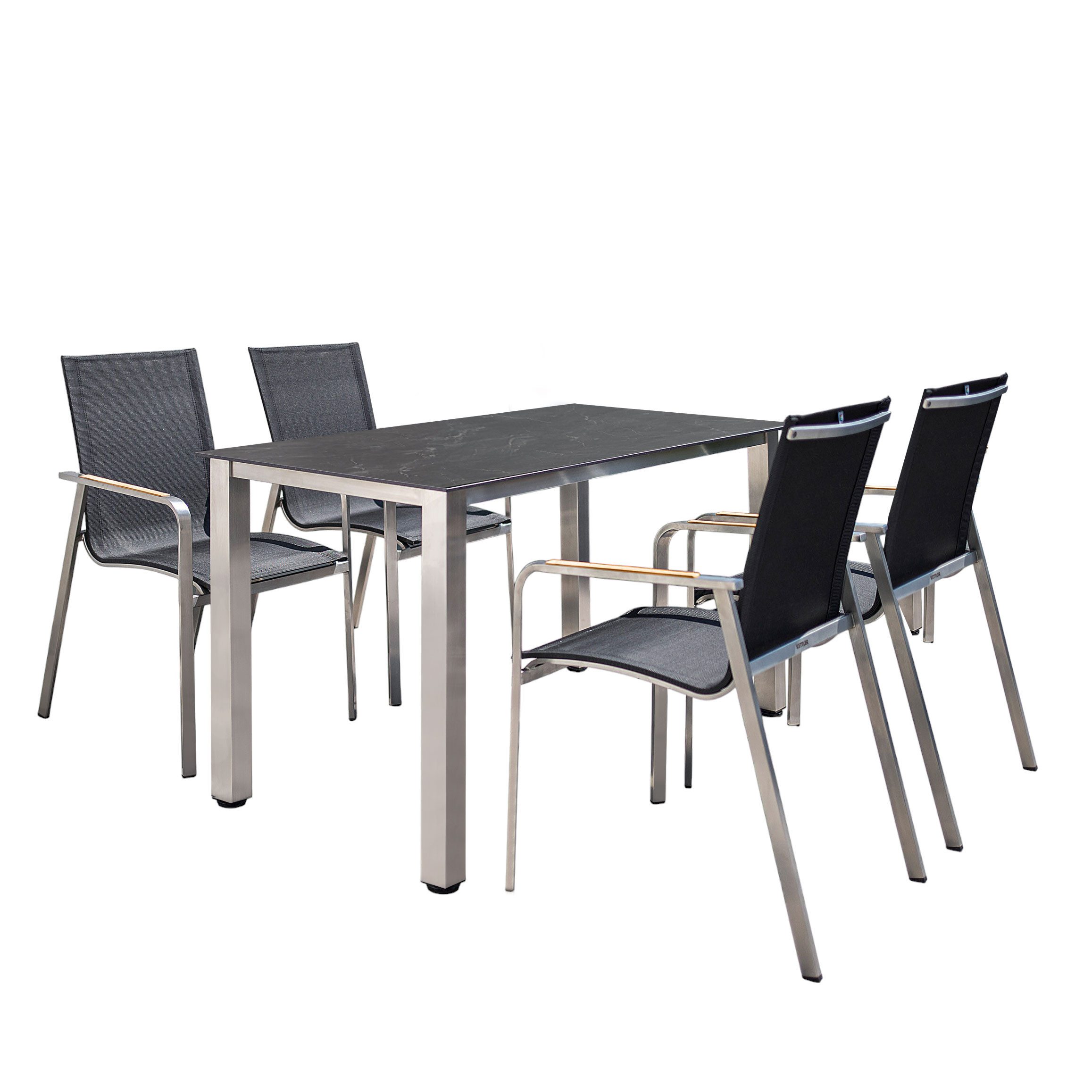 KETTLER GartenloungeSet Kettler Gartenmöbel Set Edelstahl 4 Sessel