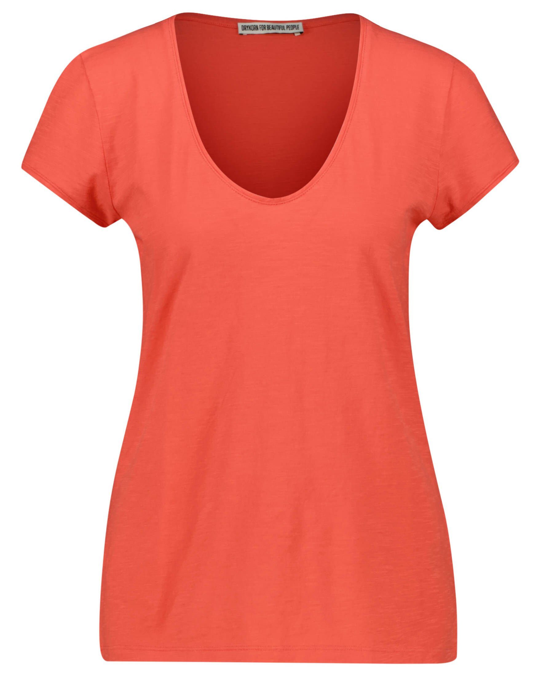 Drykorn T-Shirt Damen T-Shirt AVIVI (1-tlg) orange (33)