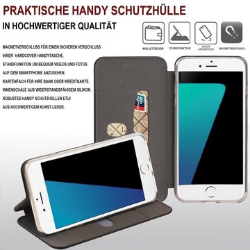 Numerva Handyhülle Hard Cover Etui für Huawei P Smart 2019, Flip Cover Schutz Hülle Tasche