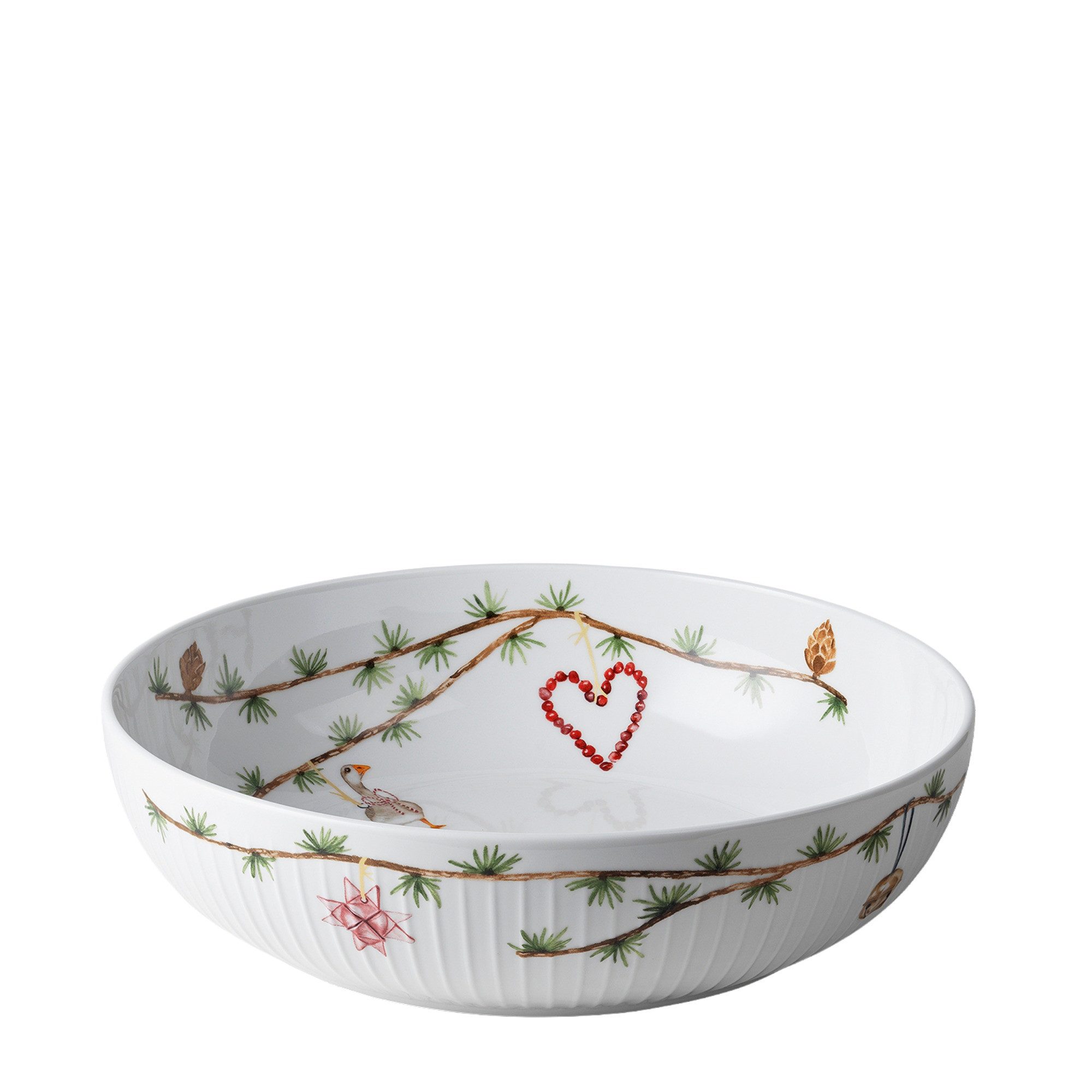 Kähler Servierschale Kähler Hammershøi Christmas Schale Porzellan Ø30 cm Weiß