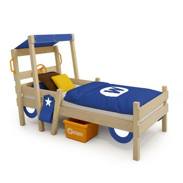 Wickey Kinderbett Crazy Sparky Fun - Spielbett, Holzbett 90 x 200 cm (Holzpaket aus Pfosten und Brettern, Spielbett für Kinder), Massivholzbett