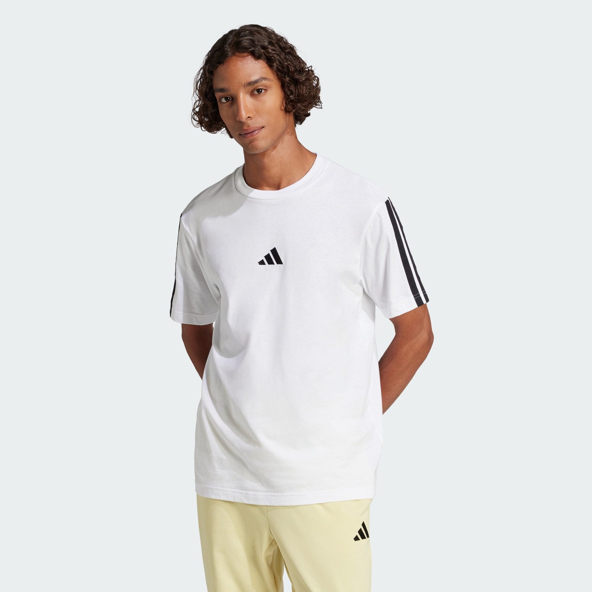adidas Sportswear Poloshirt ESSENTIALS 3-STREIFEN SINGLE JERSEY T-SHIRT (1- günstig online kaufen