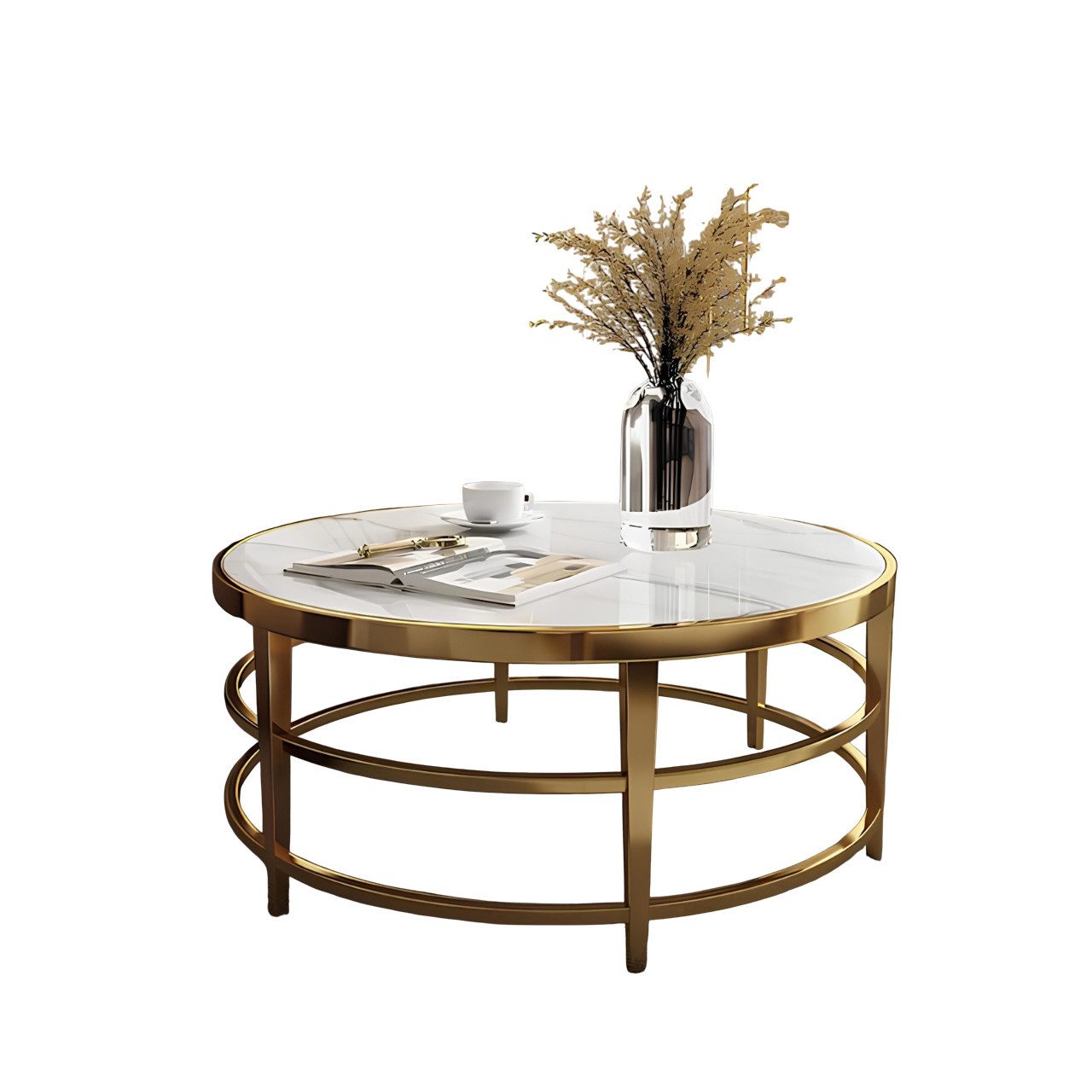 Xlmoebel Couchtisch Eleganter Couchtisch aus Edelstahl mit hochglänzender Oberfläche (1-St., Couchtisch), Hergestellt in Europa