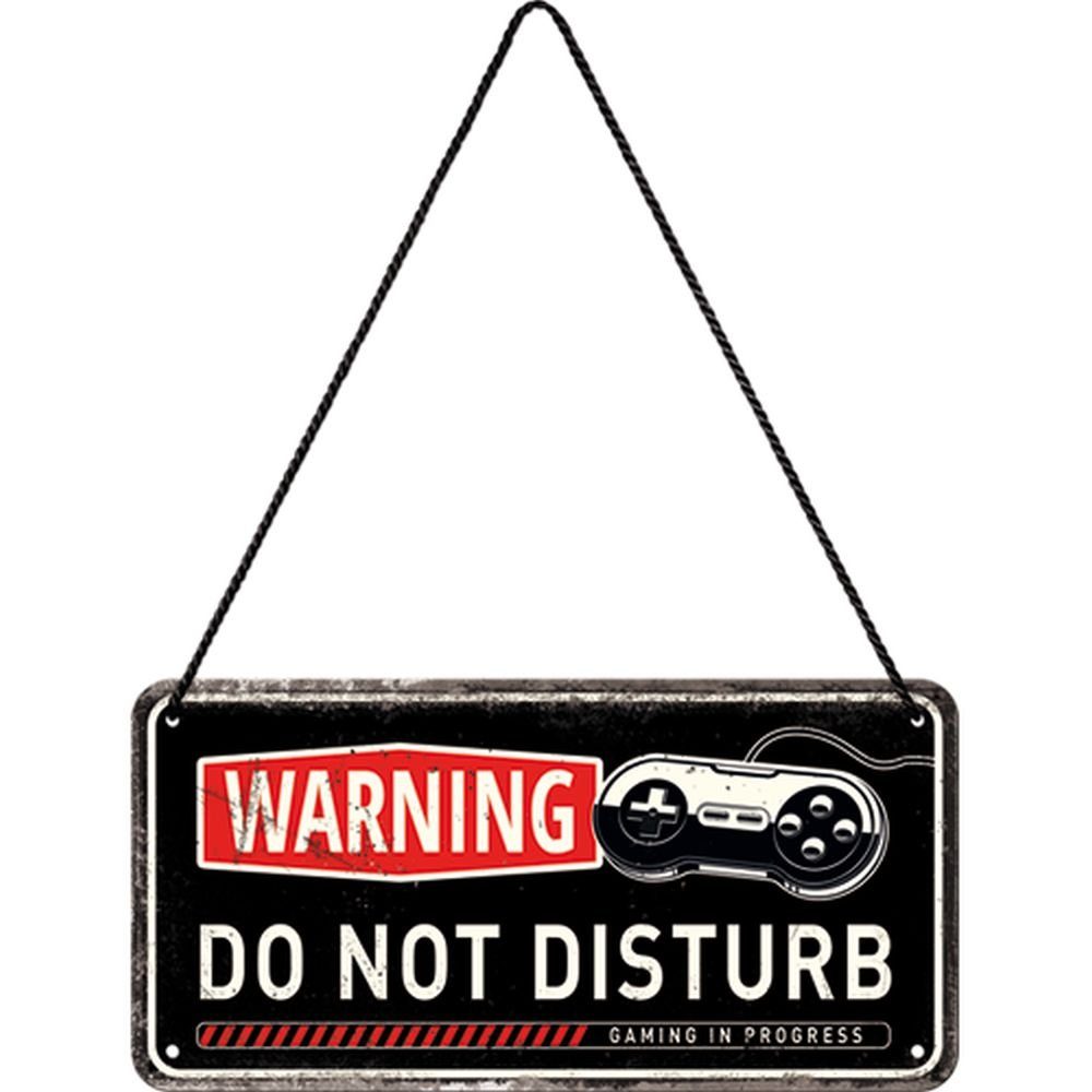 Metallschild Hängeschild - Achtung - Do Not Disturb Gaming in Progress