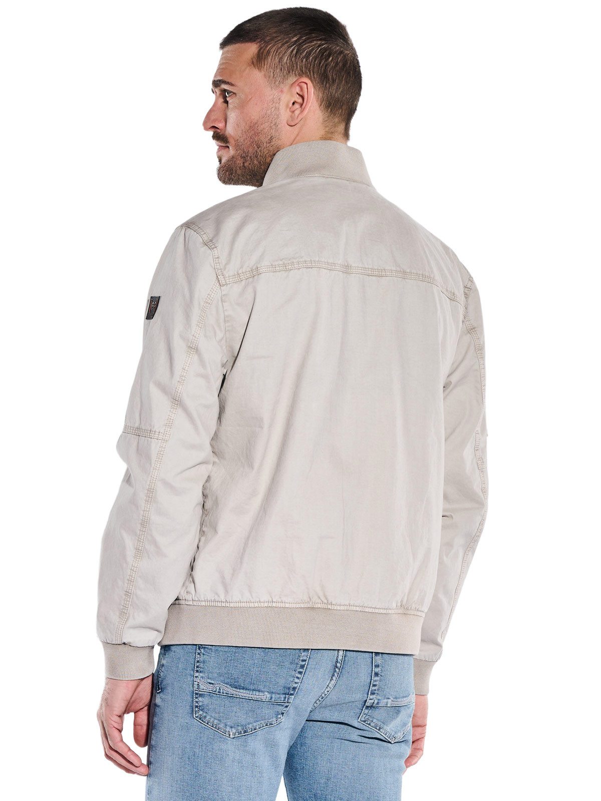 emilio adani Kurzjacke Herren Modische Baumwolljacke, Beige