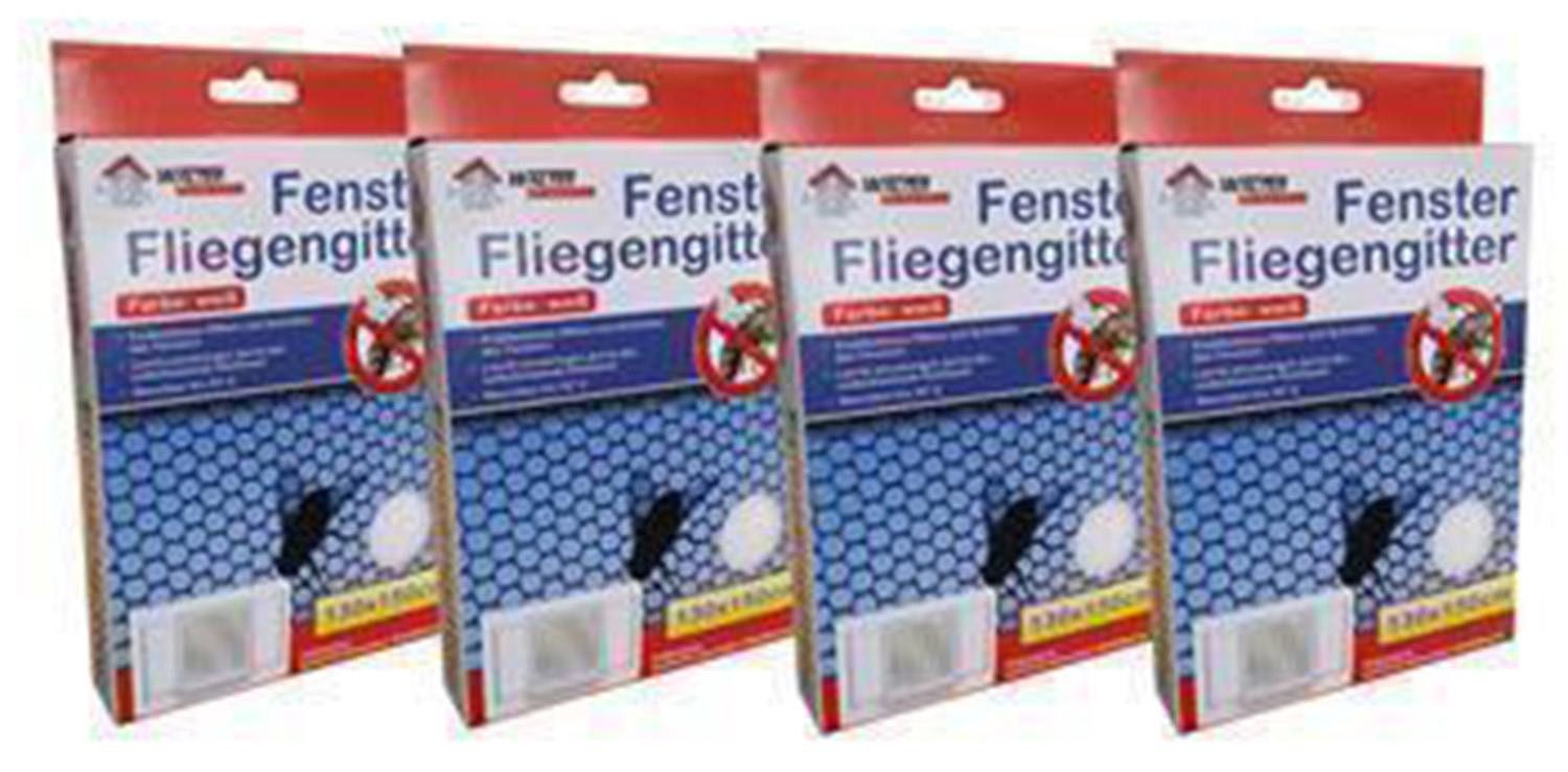 Walter - Wenn´s perfekt werden soll Insektenschutz-Fensterrahmen 4 x Schwarz Insektenschutz 130 x 150cm, (Set, 4-St., Fliegengitter), Insektenschutz Mückenschutz Fliegennetz Insektennetz
