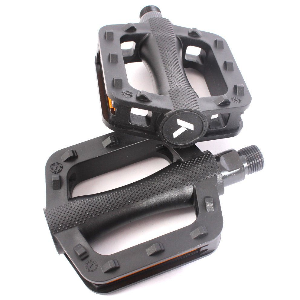 KHEbikes Fahrradpedale KHE PRISM Kinder BMX Pedale 1/2" schwarz 288 g (Geeignet für 1-teilige Kurbeln (OPC)