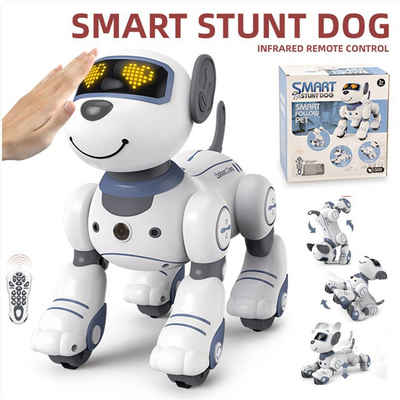 Gontence Robotertier Intelligenter Stunt-Roboter,Neue cool Roboterhund-Begleitenspielzeug (programmierbarer Roboter-Welpe,intelligenter interaktiver Spielzeug)