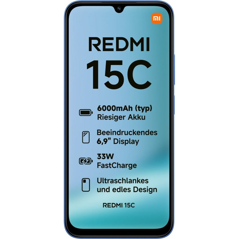 Xiaomi Redmi 15C 128 GB / 4 GB - Smartphone - moonlight blue Smartphone (6,9 Zoll, 128 GB Speicherplatz) – Bild 2 von 5