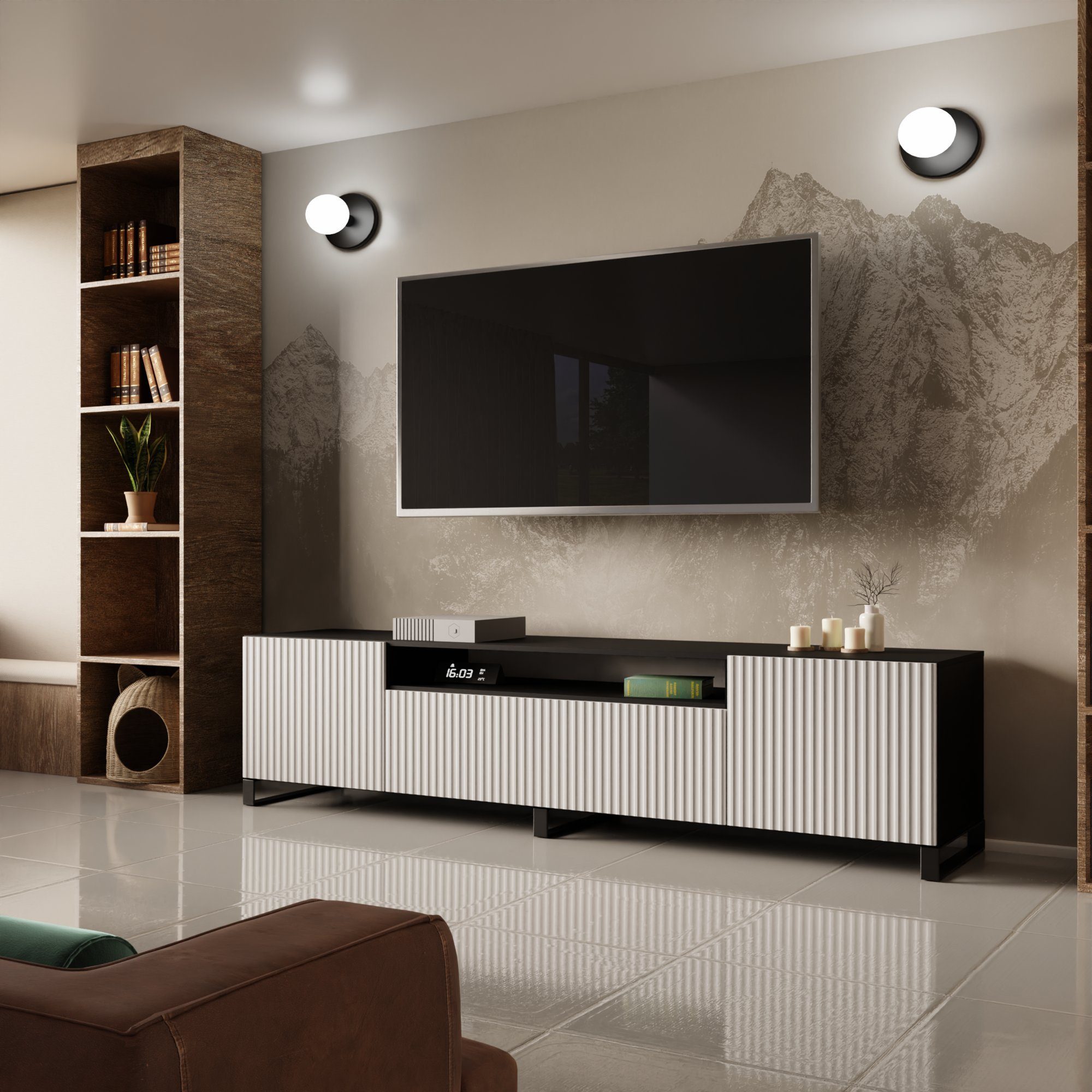 Beautysofa TV-Schrank Moderner, stilvoller RTV-Kabinett mit günstig online kaufen